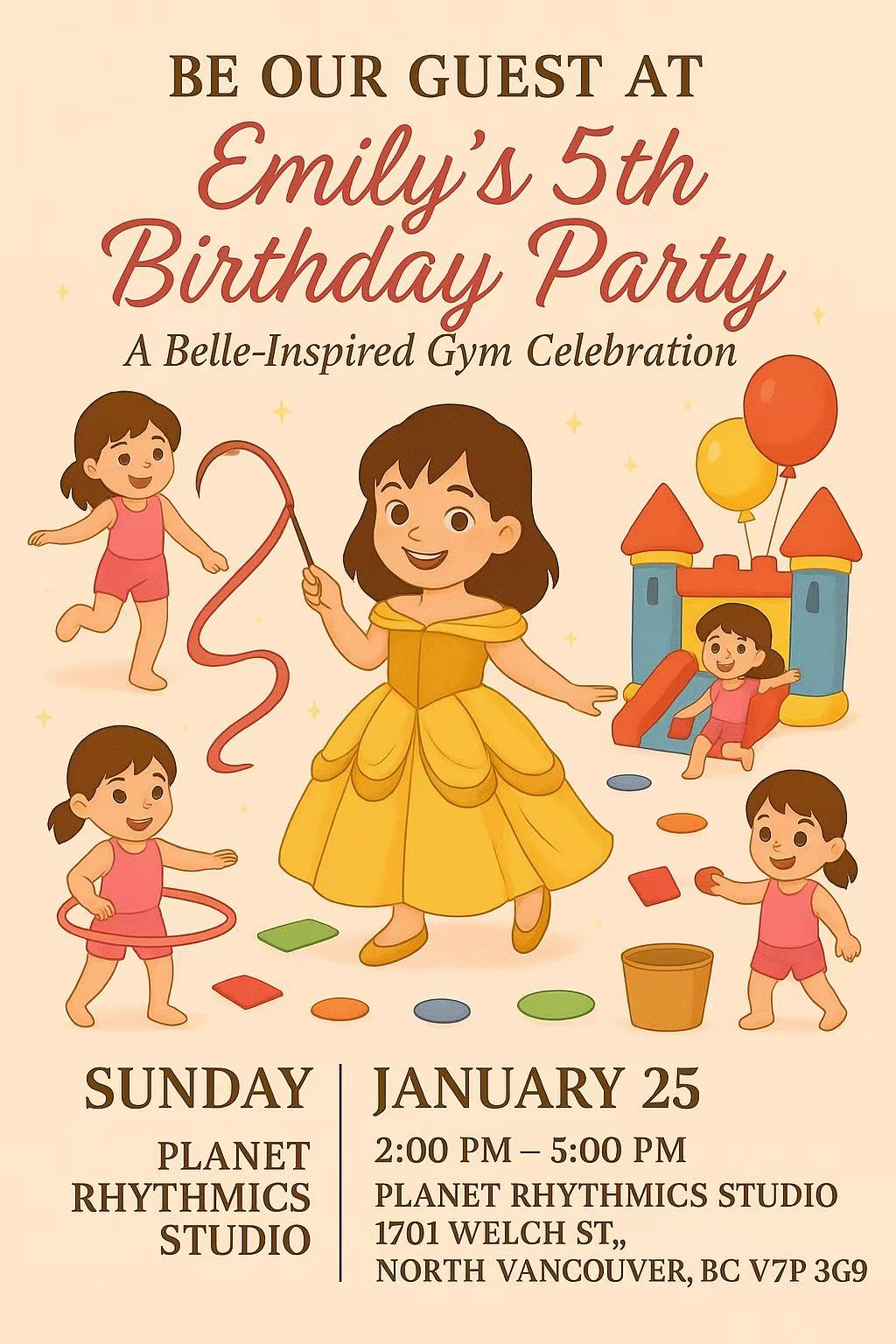 Emily Cai's 5th Birthday Party invitation photo